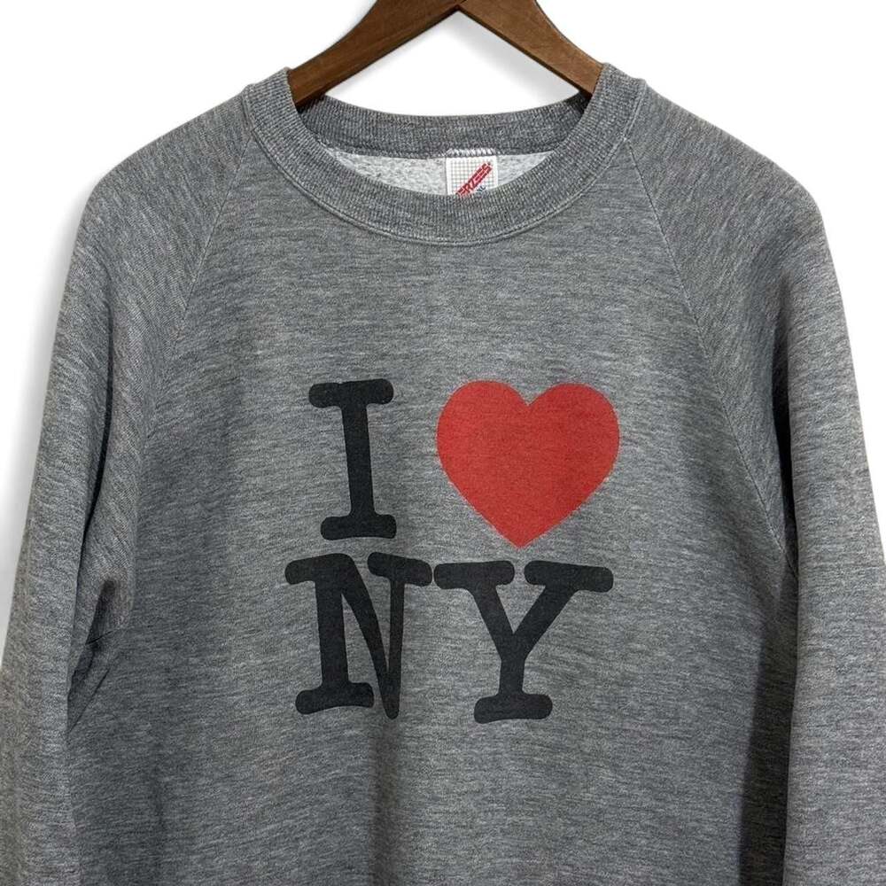 Jerzees Vintage I Love NY Graphic Crewneck Sweatshirt XL